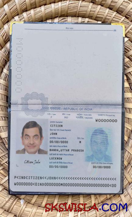 Indie paszport 2020-obecnie wygląd zdjęcia pliki PSD, skan i fotografowany obraz